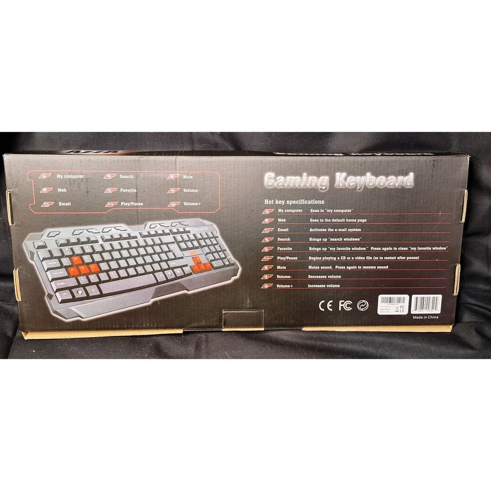 Azza‎ Gaming Keyboard 9 Internet/Media Hot keys Plug & Play compatible Windows